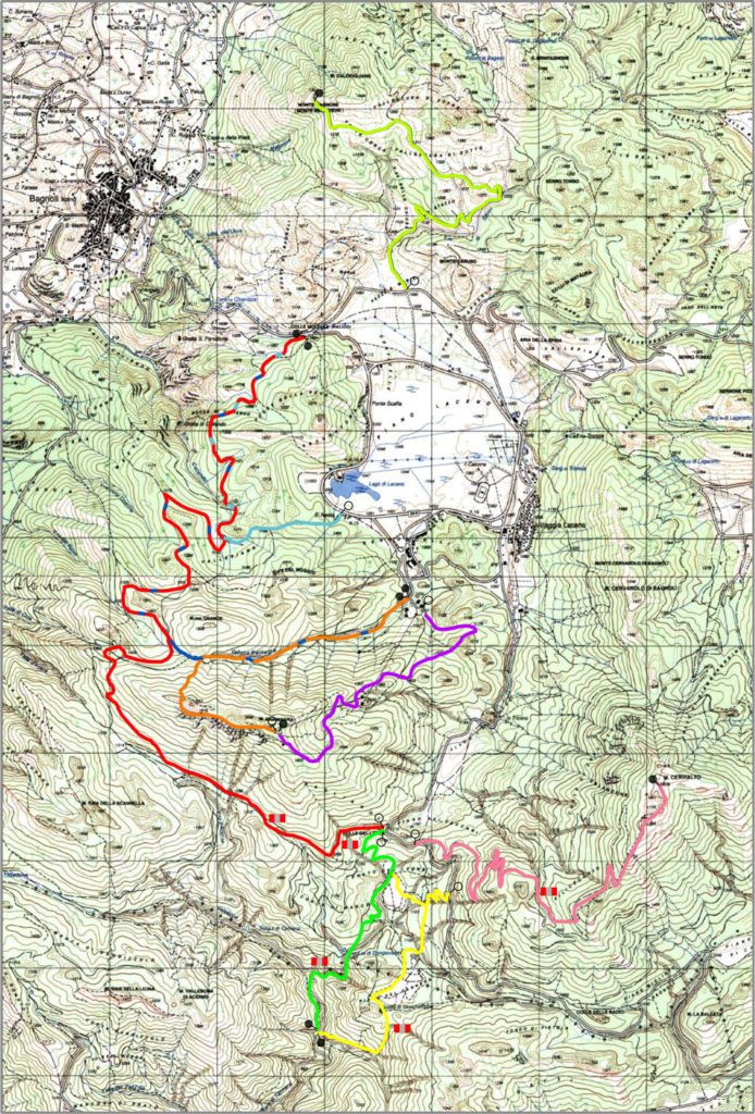 Mappa Sentieri Lago Laceno